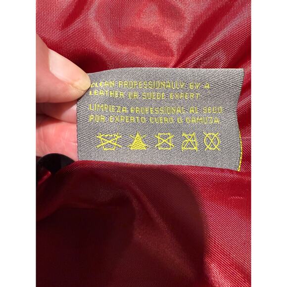 Kenneth Cole Reaction Red Leather Jacket 100% Genuine Leather Pockets | EUC - Picture 7 of 12